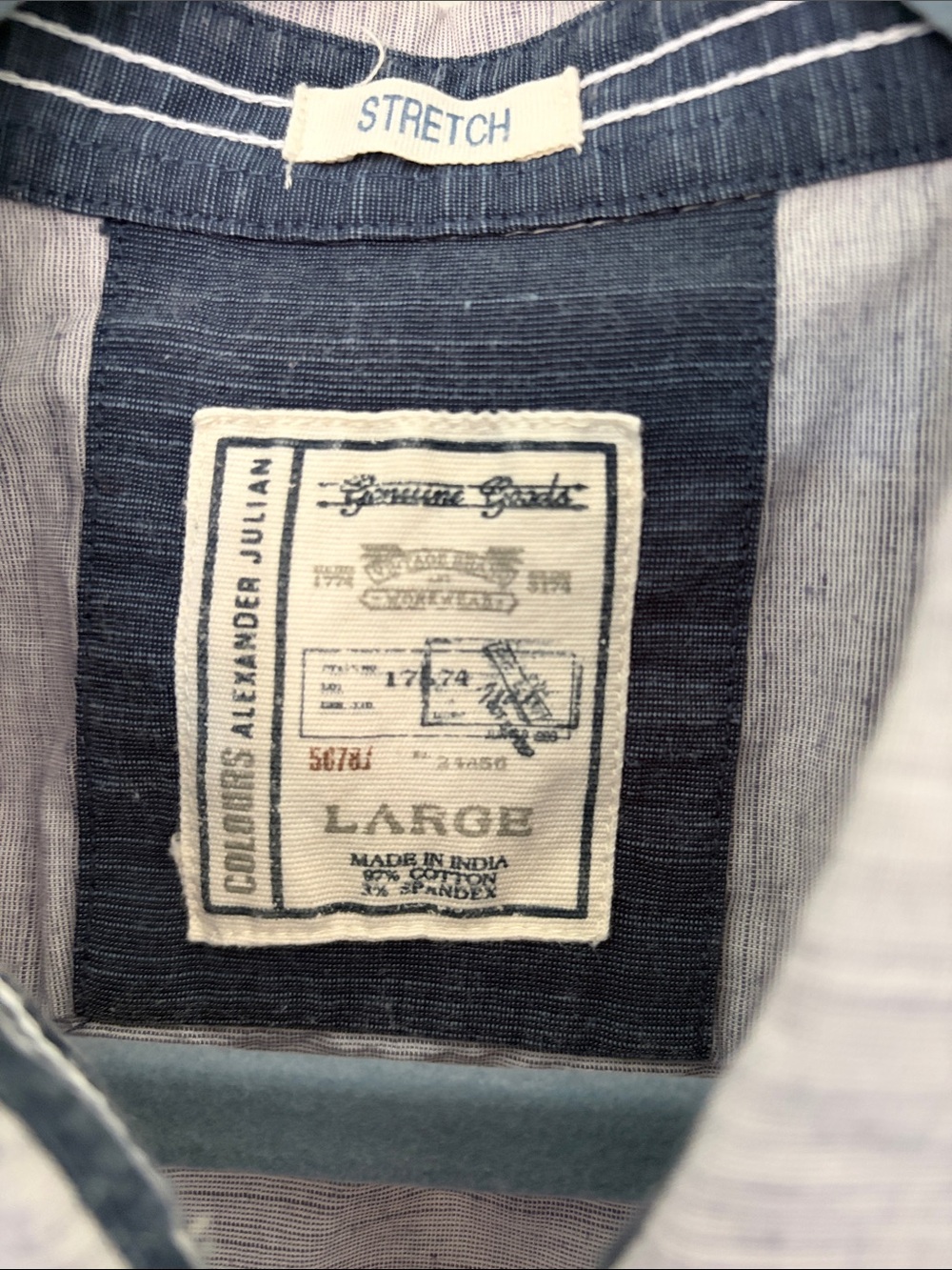 Alexander Julian Light Gray Short-Sleeve Button-Down Shirt with Dark Trim